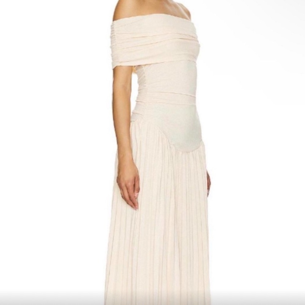 Lioness Field of Dreams Cream Off-Shoulder Maxi Skirt